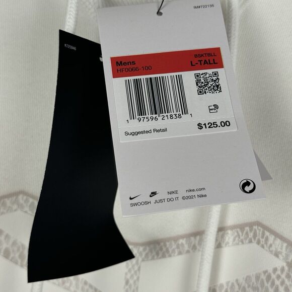 Nike Kobe Pullover Hoodie Men Size Large Tall Halo White HF0066-100 Black Mamba - Picture 7 of 10